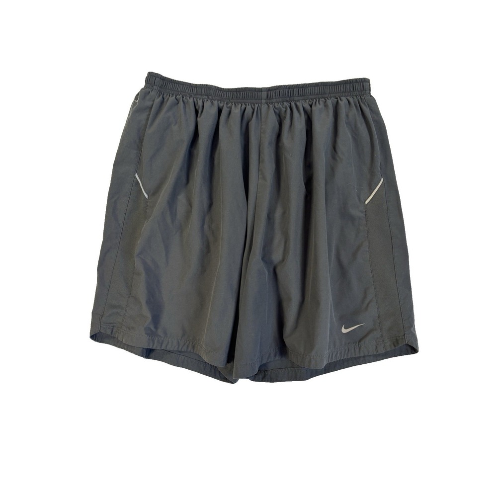 Nike Dri-fit Men's Lg‎ Gray Running Shorts Active Workout Performance Fitness